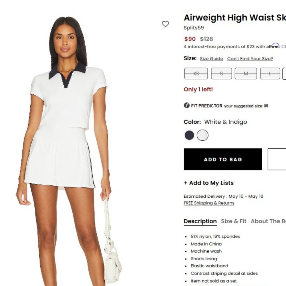 Spilt59 Airweight High Waist Skort